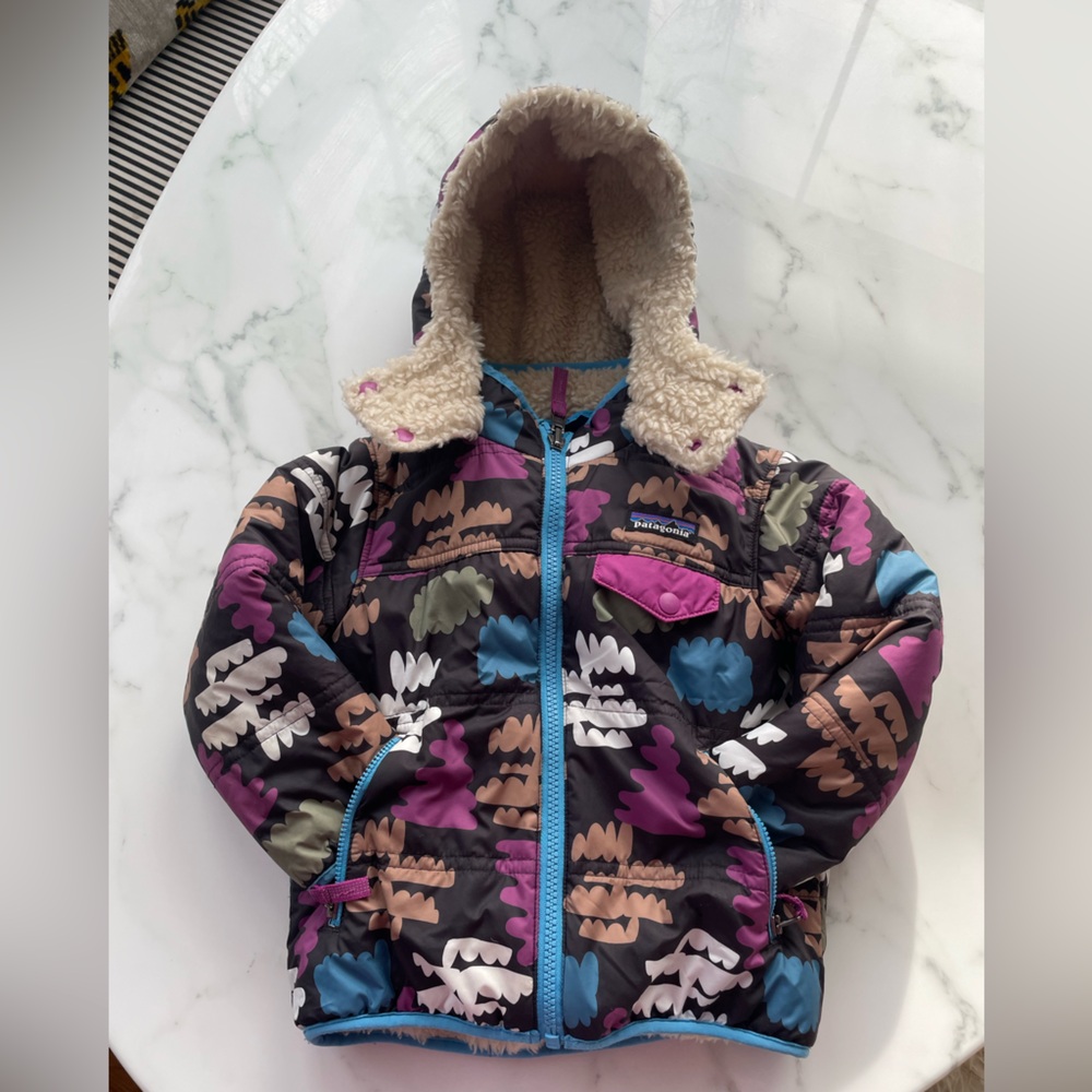 Patagonia toddler Multicolor Tribble Jacket with Pink and Blue Accents